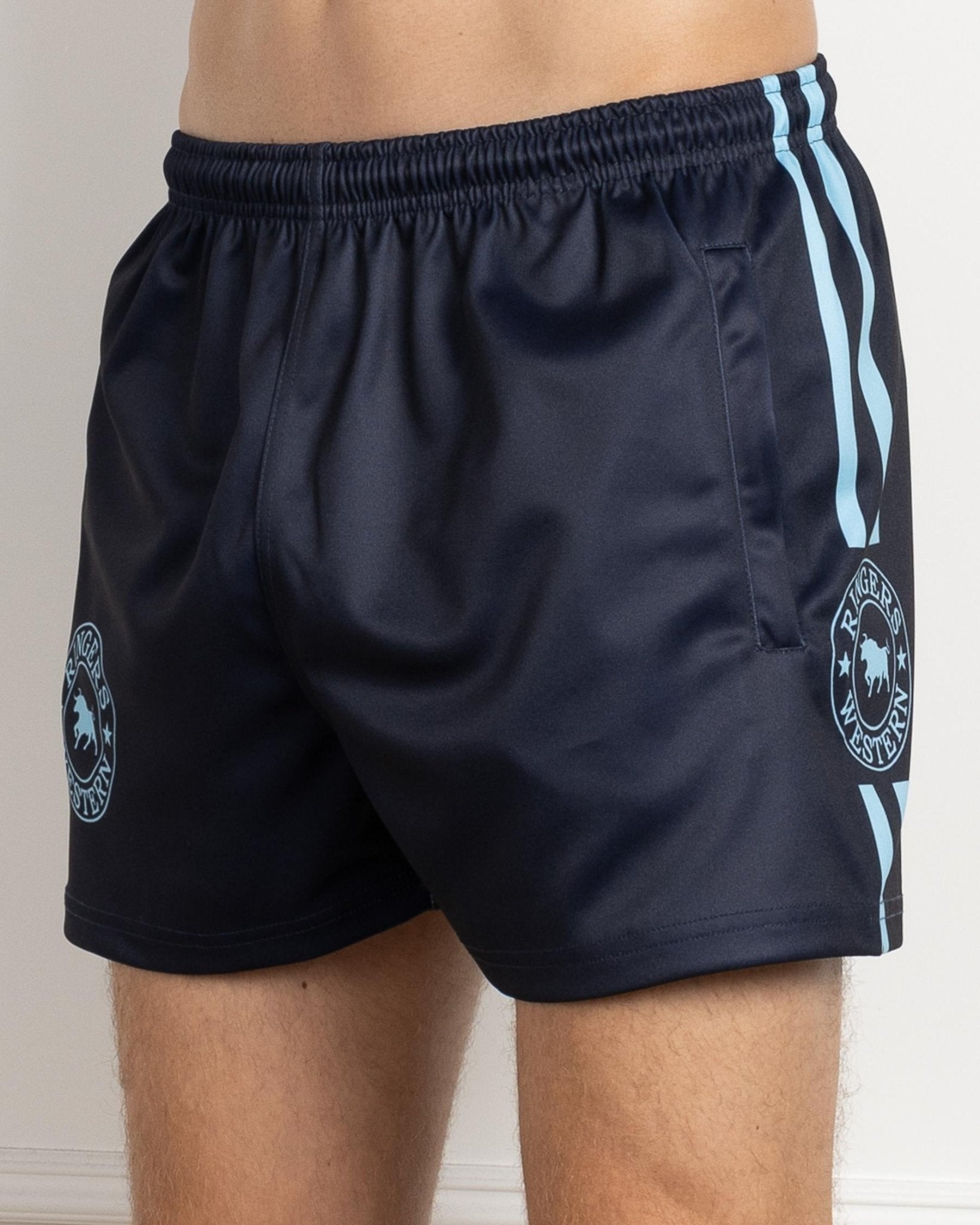 Ringers Footy Shorts - Navy - Land to Coast
