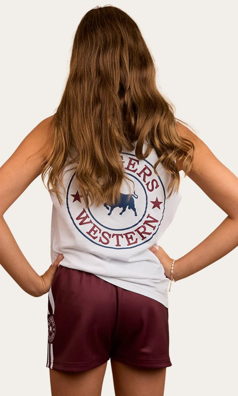 Ringers Kids Footy Shorts - Burgundy - Land to Coast