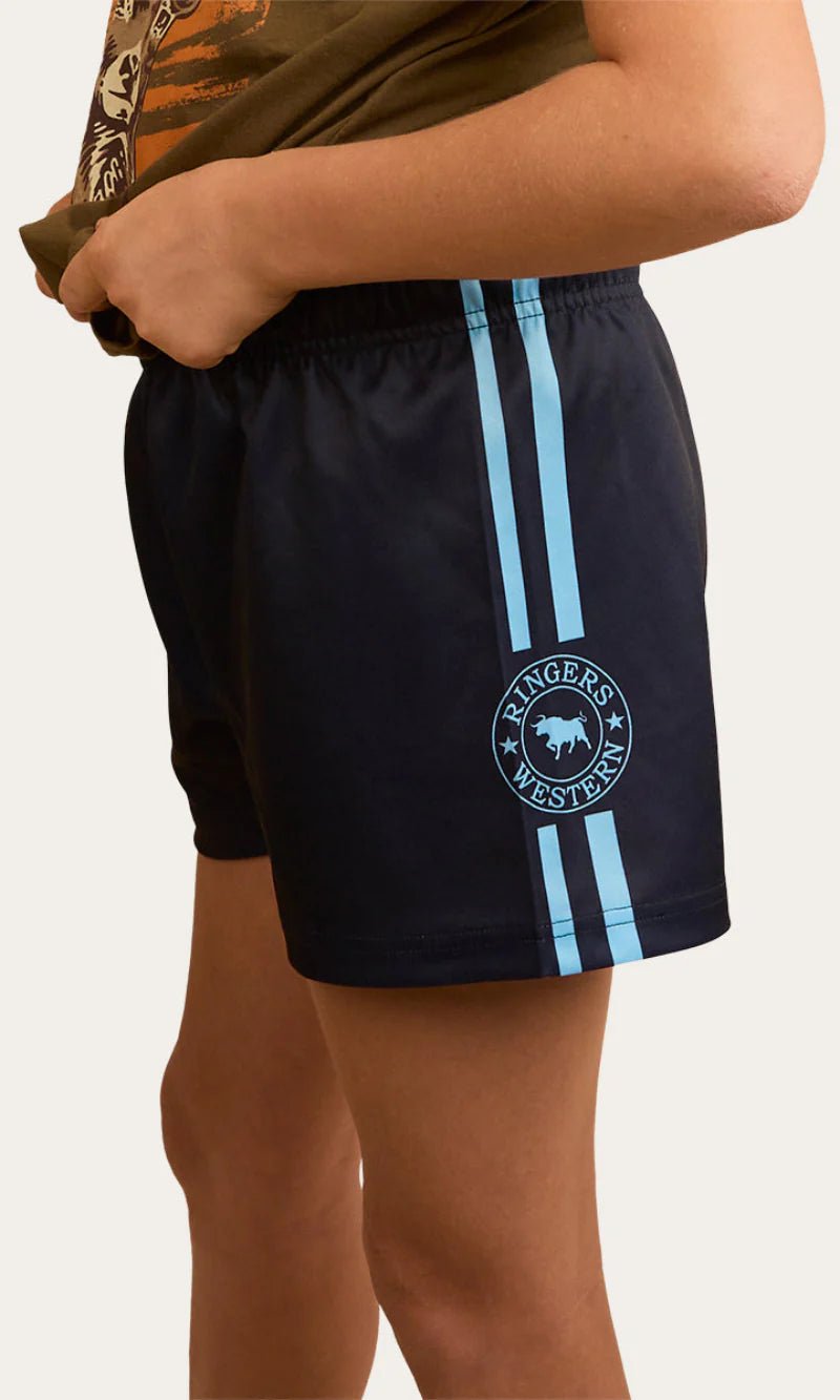 Ringers Kids Footy Shorts - Navy - Land to Coast