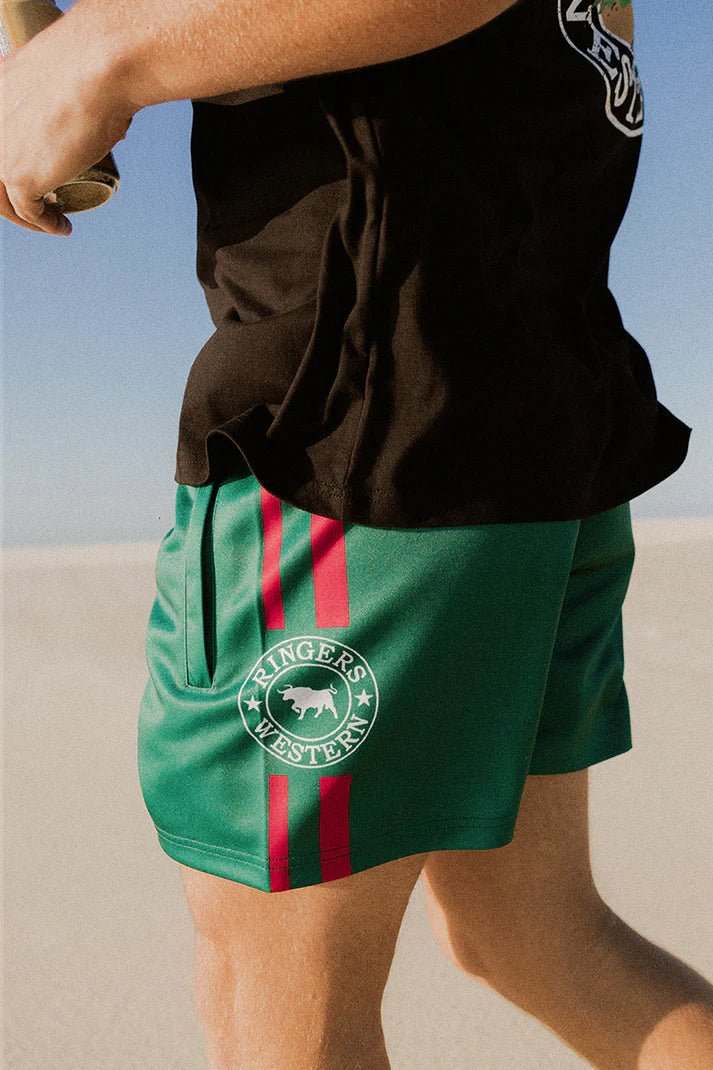 Ringers Western Footy Shorts - Green 123049RW - Land to Coast