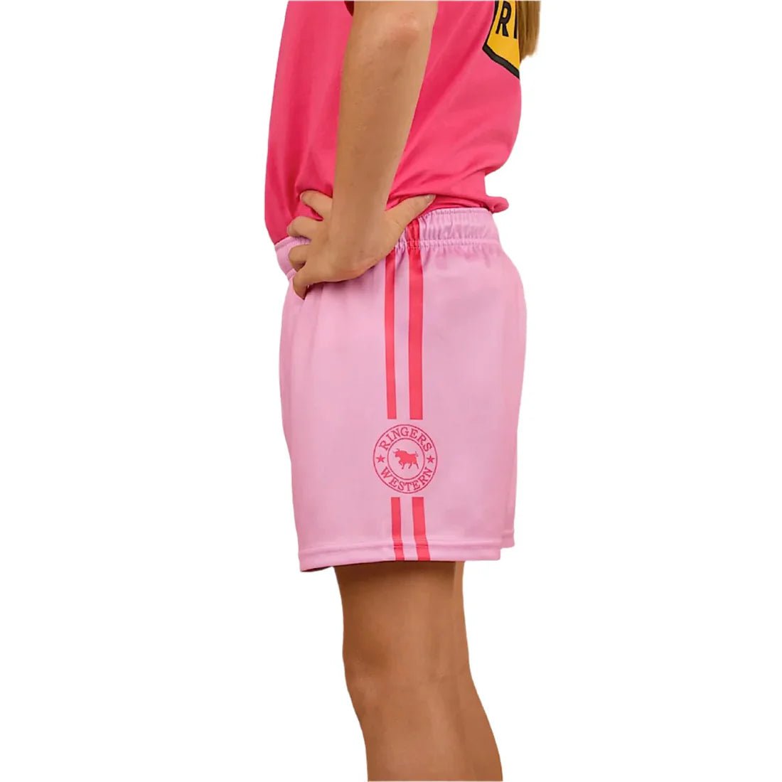 Ringers Western Kids Footy Shorts – Pastel Pink - Land to Coast