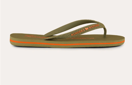Ringers Western Unisex Combi Thongs Camo/Orange 125086RW - Land to Coast
