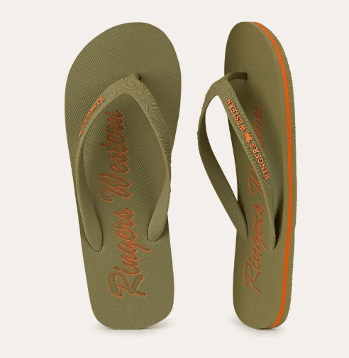 Ringers Western Unisex Combi Thongs Camo/Orange 125086RW - Land to Coast