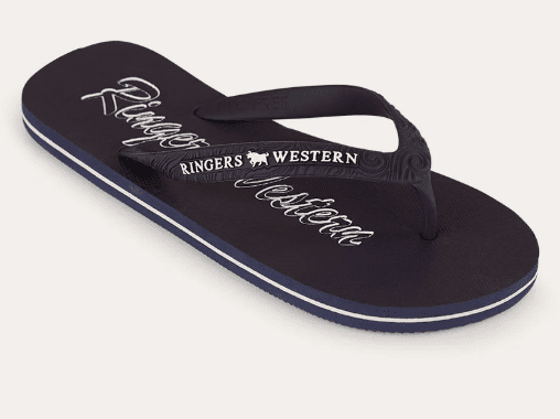 Ringers Western Unisex Combi Thongs Dark Navy with White Print 125086RW - Land to Coast