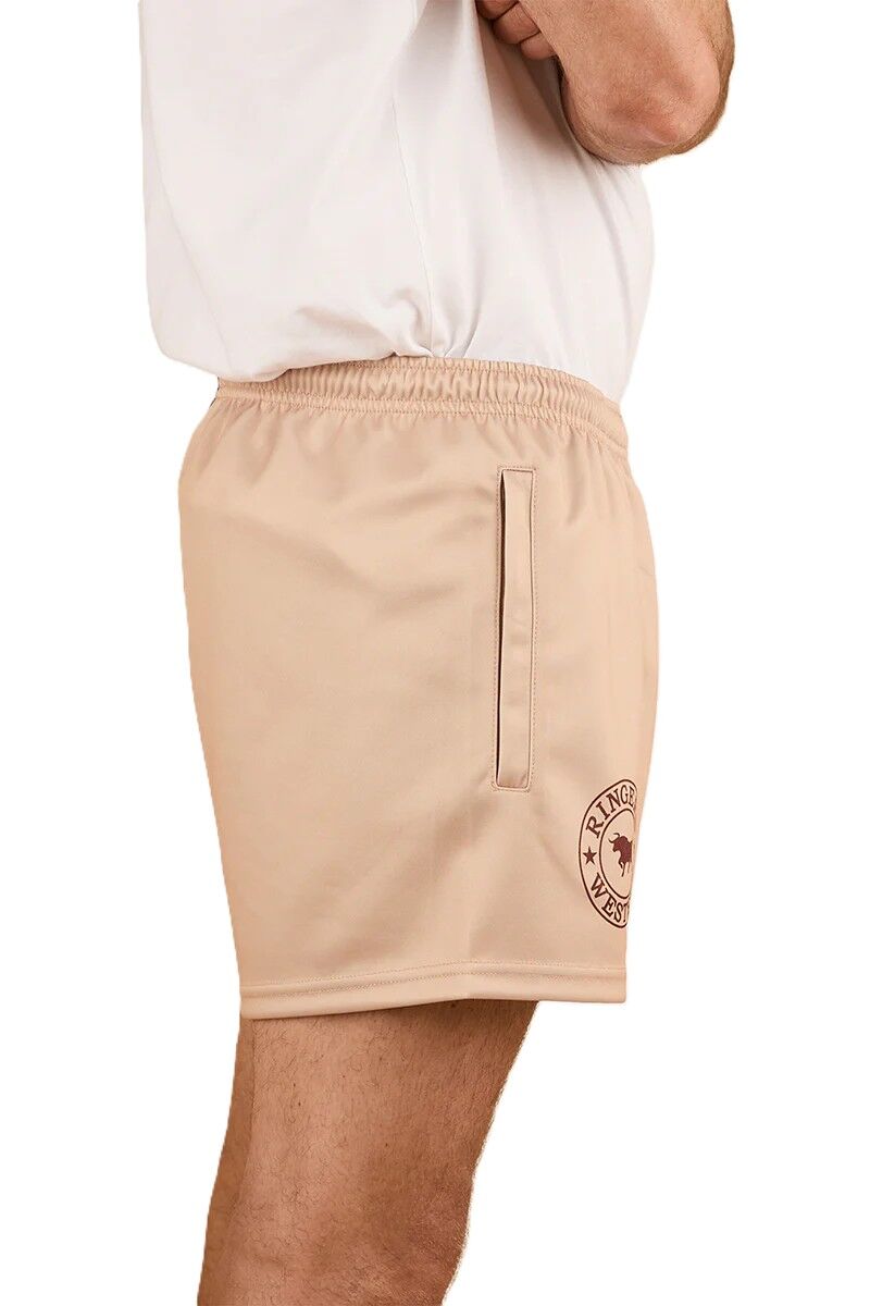 Ringers Western Unisex Walkabout Warrior Footy Shorts Dark Sand 424060RW - Land to Coast