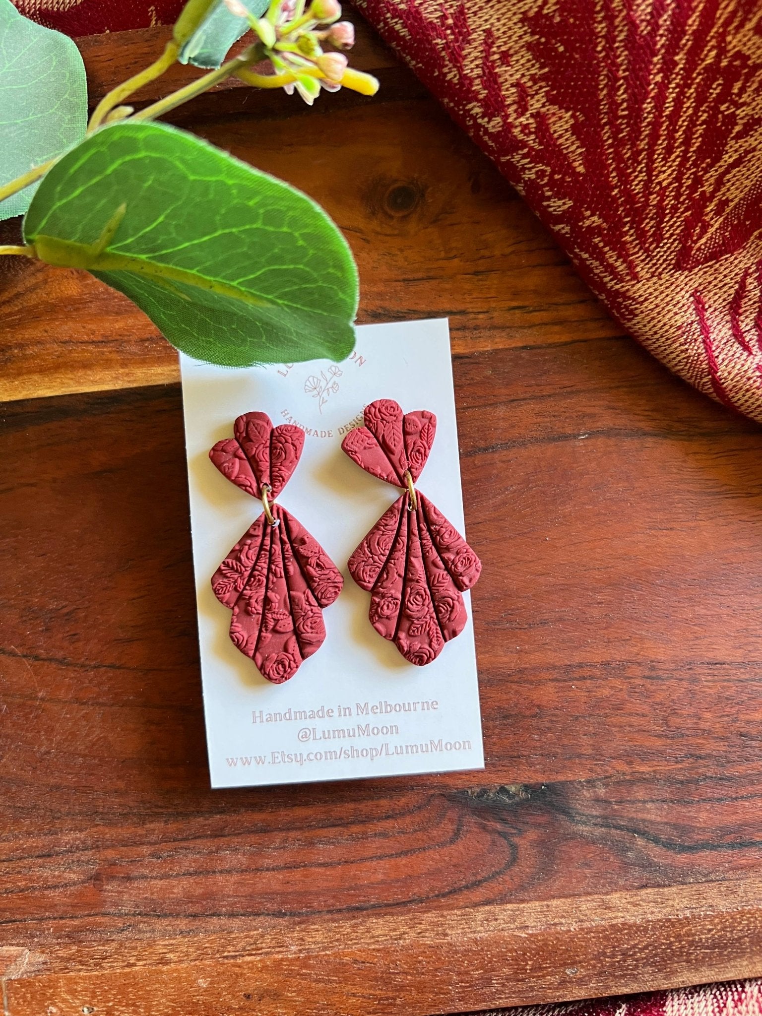 Rose Art Deco Dangle Earrings - Land to Coast