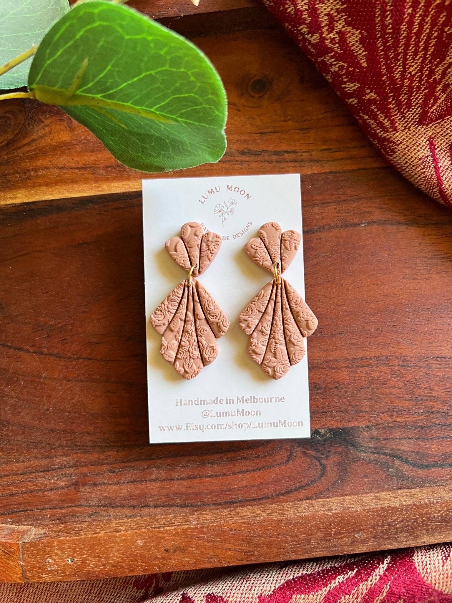 Rose Art Deco Dangle Earrings - Land to Coast
