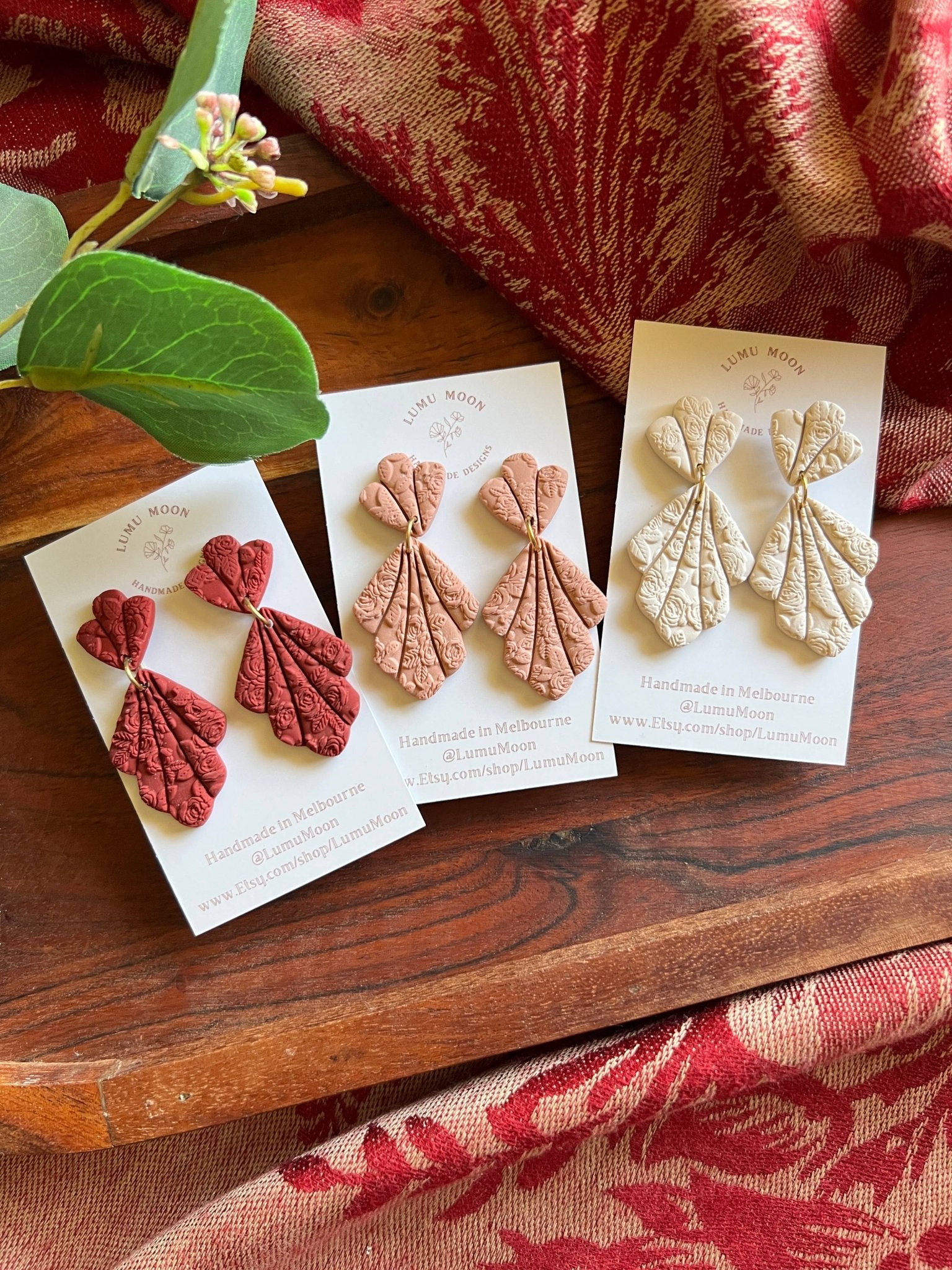 Rose Art Deco Dangle Earrings - Land to Coast