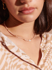 Rosie Stone Beaded Gold Necklace - Land to Coast