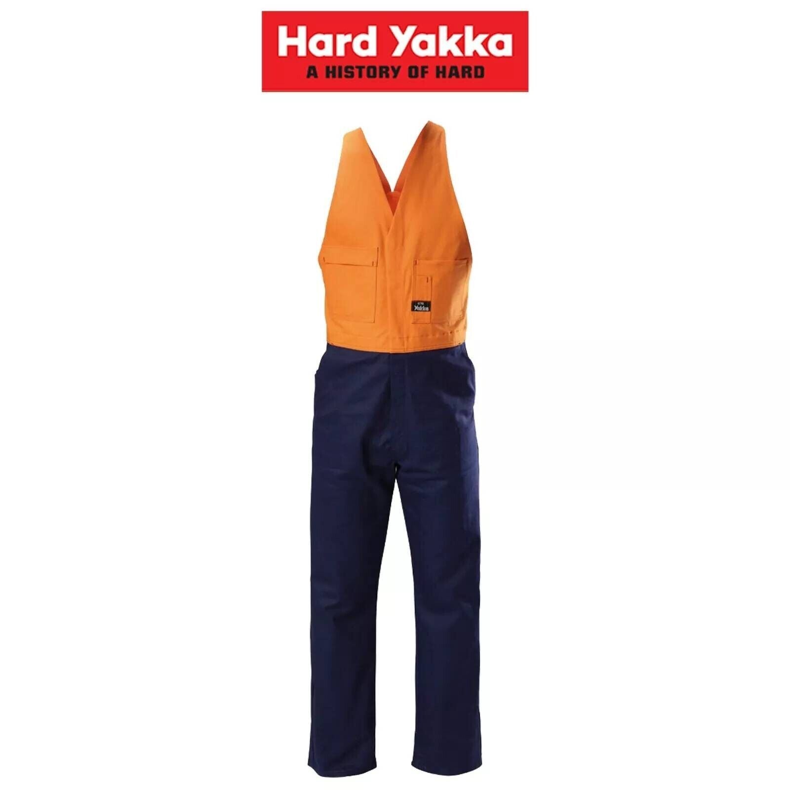 Safety Hard Yakka Hi - Vis Drill Action Back Work Overall Phone Utility Y01526 - Land to Coast
