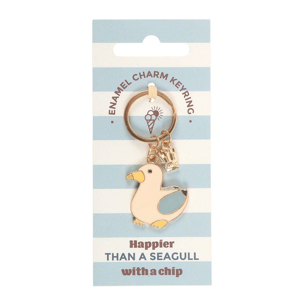 Seagull and Chips Keyring - Land to Coast