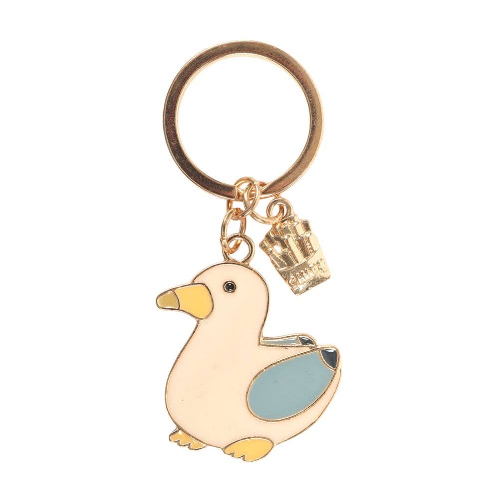 Seagull and Chips Keyring - Land to Coast