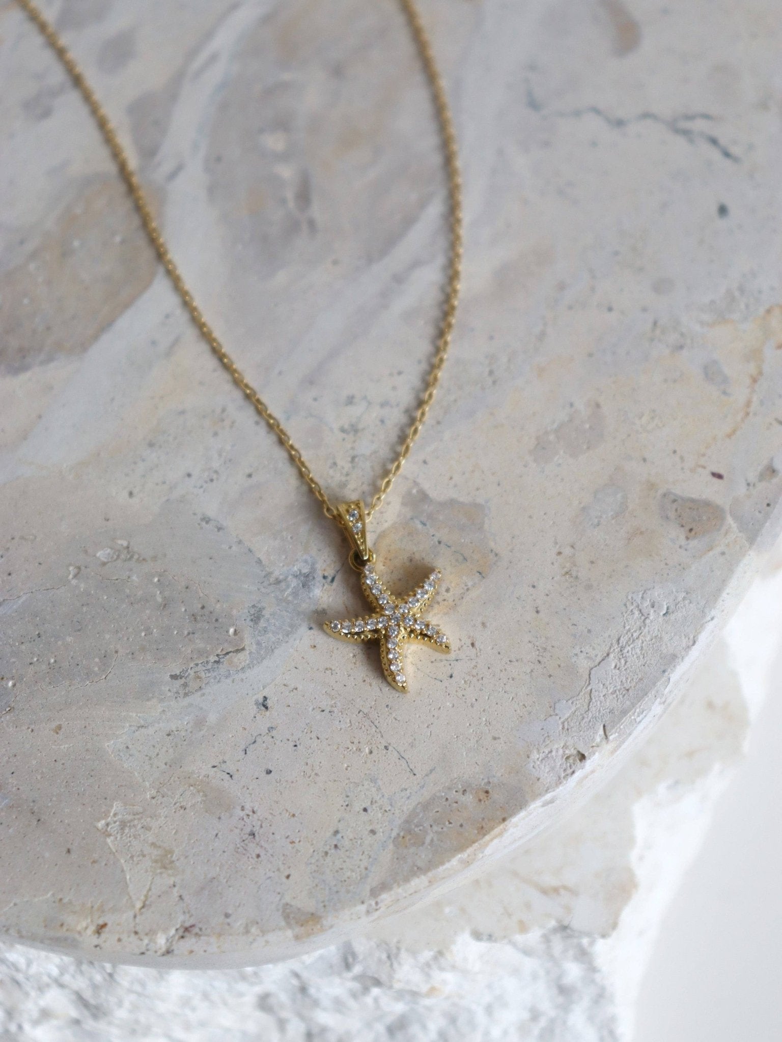 Selene Starfish 18K Gold Plated Necklace - Land to Coast