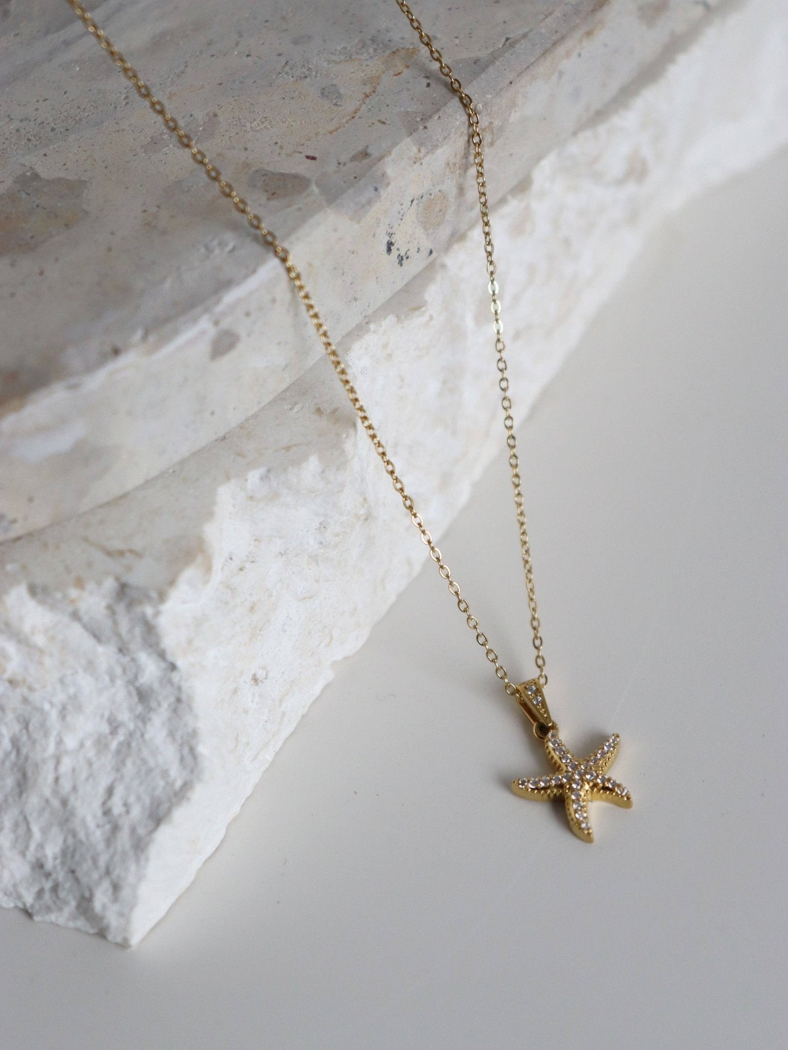 Selene Starfish 18K Gold Plated Necklace - Land to Coast