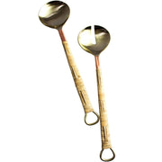 Servers Rattan Brass S/2 - Land to Coast