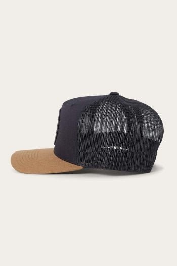 Signature Bull Trucker Cap - Dark Navy/Clay - Land to Coast