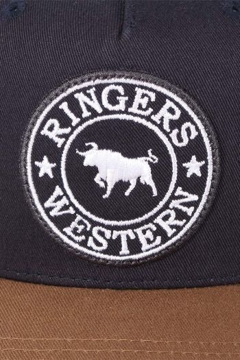 Signature Bull Trucker Cap - Dark Navy/Clay - Land to Coast
