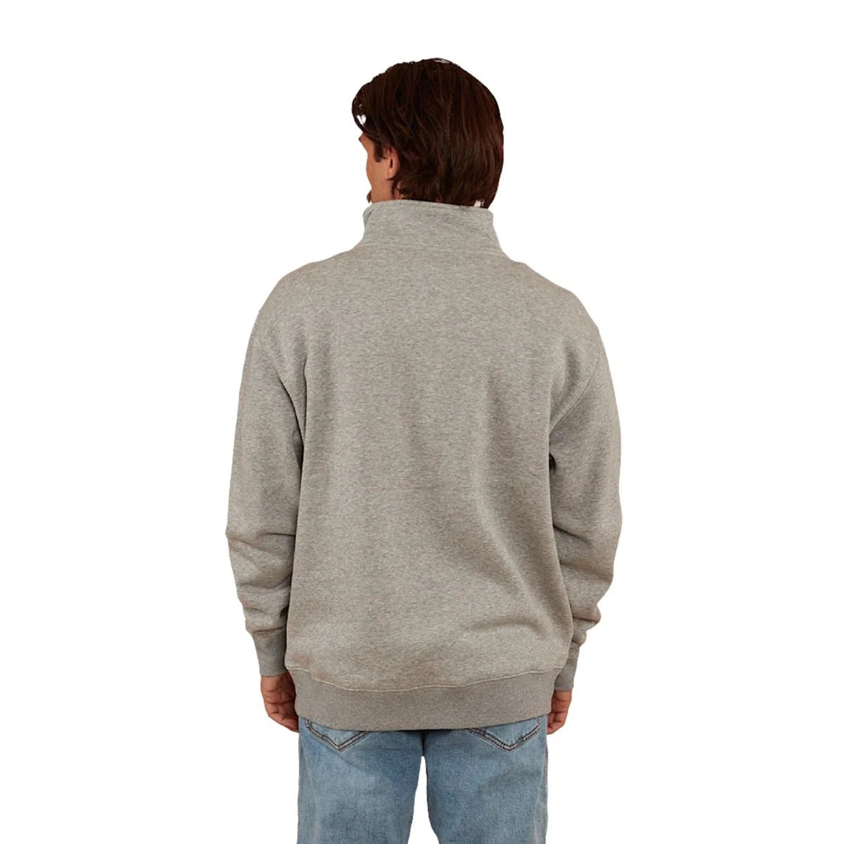Strand Mens 1/4 Zip Crew - Grey Marle - Land to Coast