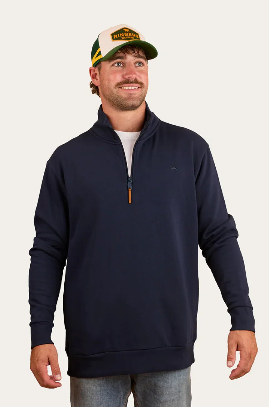Strand Mens 1/4 Zip Crew - Navy - Land to Coast