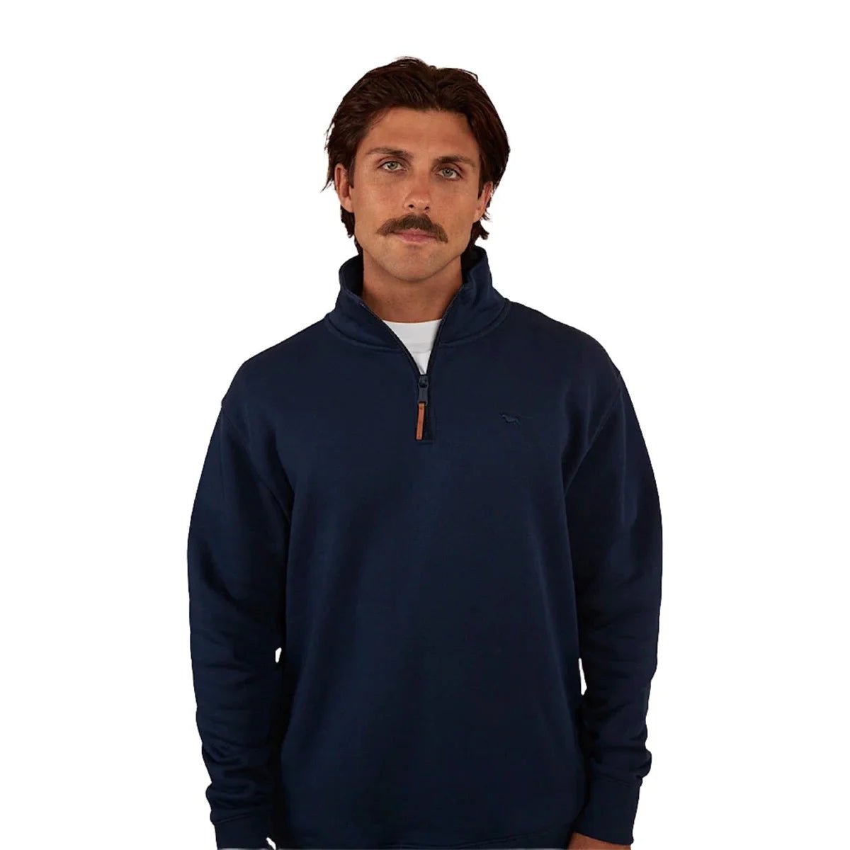 Strand Mens 1/4 Zip Crew - Navy - Land to Coast