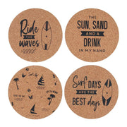 Surf's Up Cork Coaster Set - Land to Coast