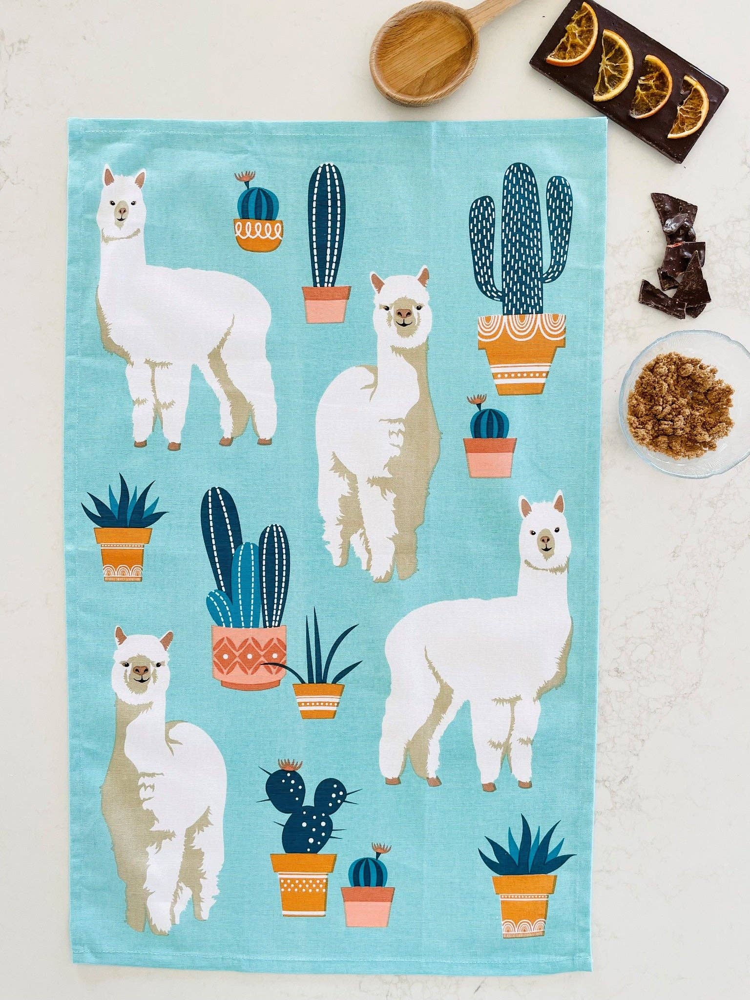 Tea Towel - Alpaca - Land to Coast