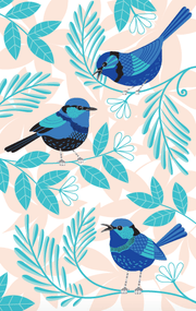 Tea Towel - Blue Wren - Land to Coast