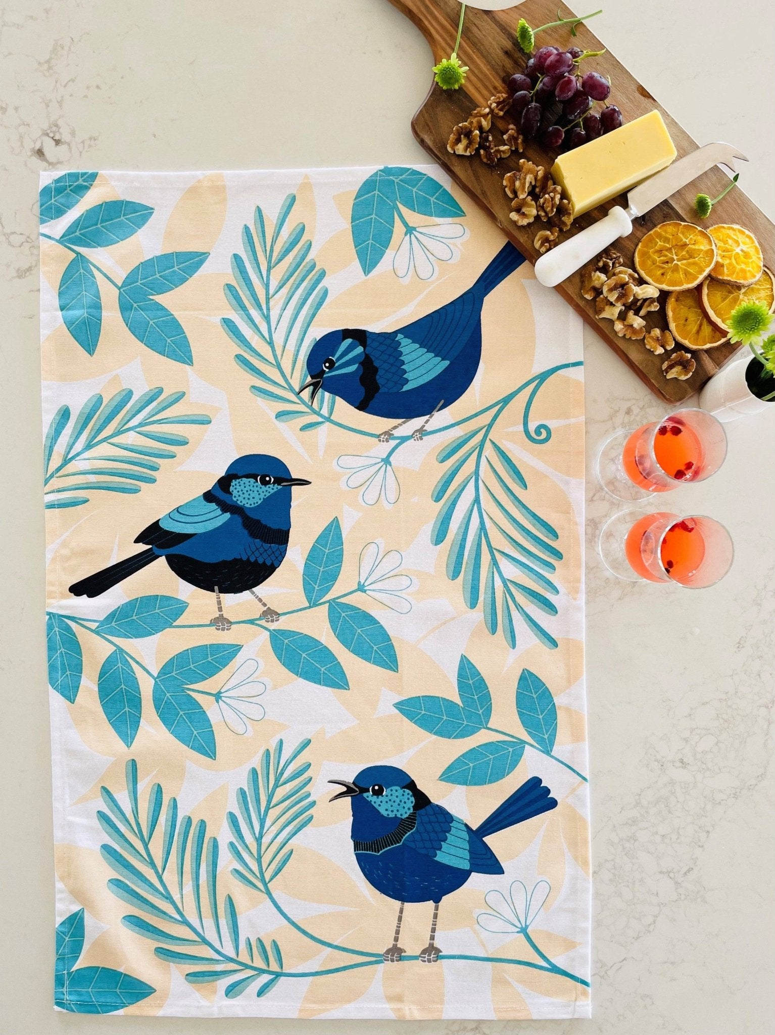 Tea Towel - Blue Wren - Land to Coast