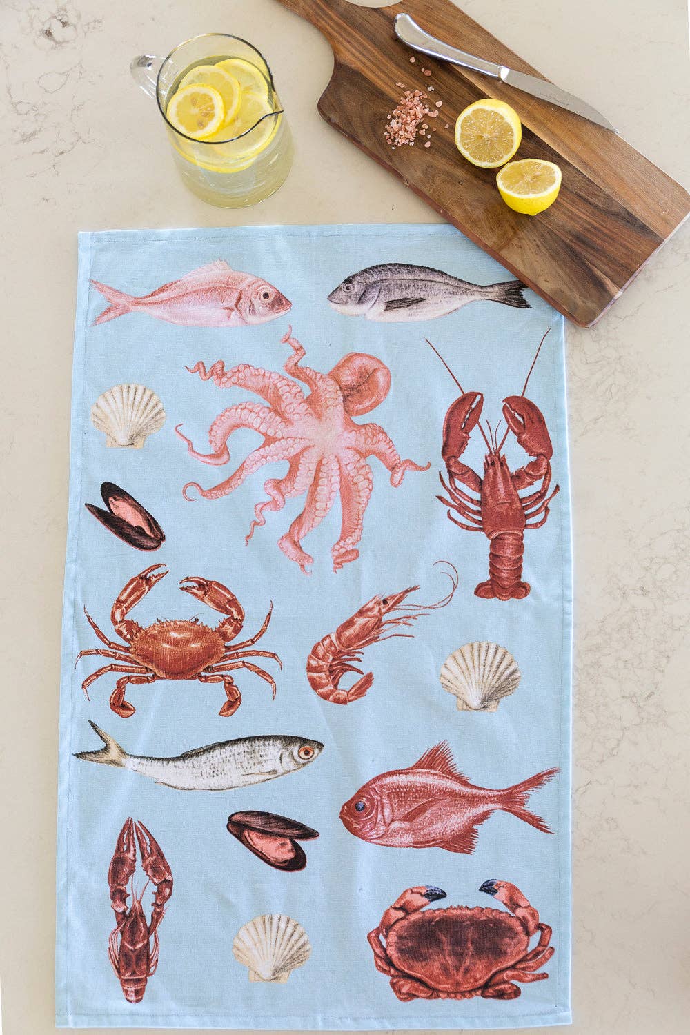 Tea Towel - Fisherman's Basket - Land to Coast