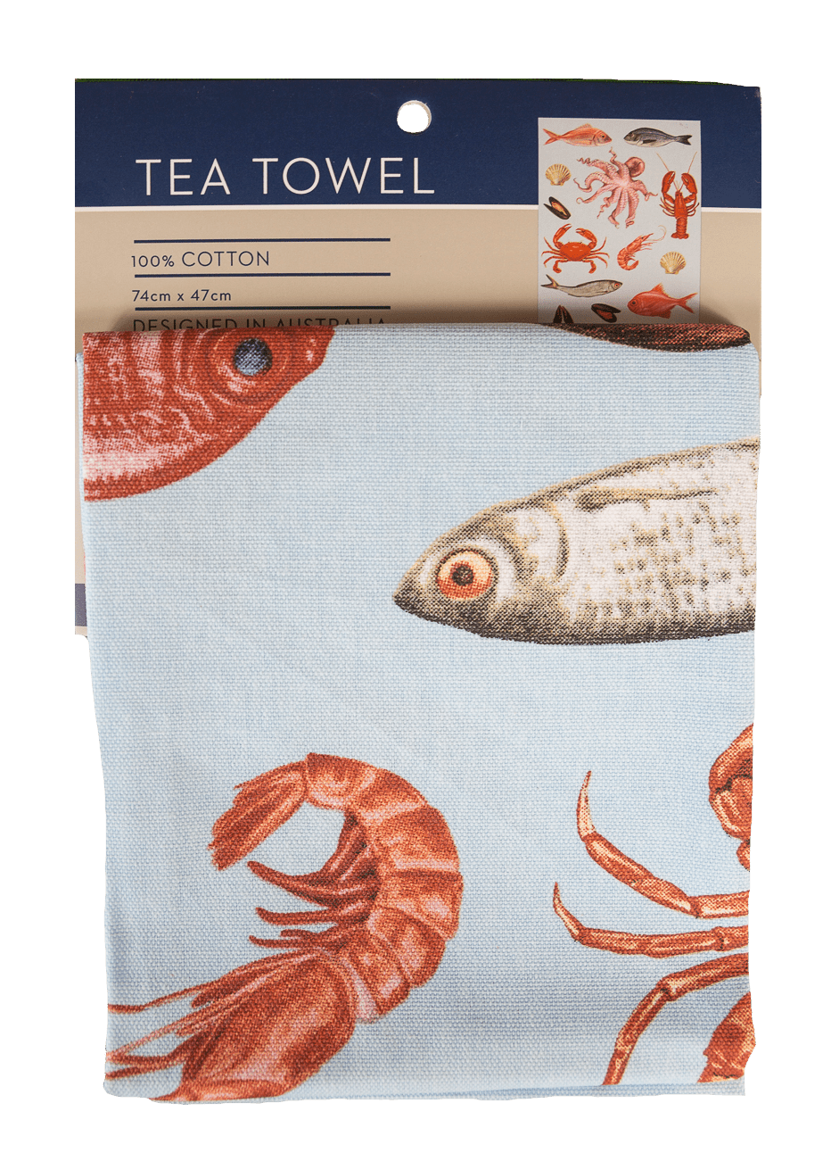 Tea Towel - Fisherman's Basket - Land to Coast