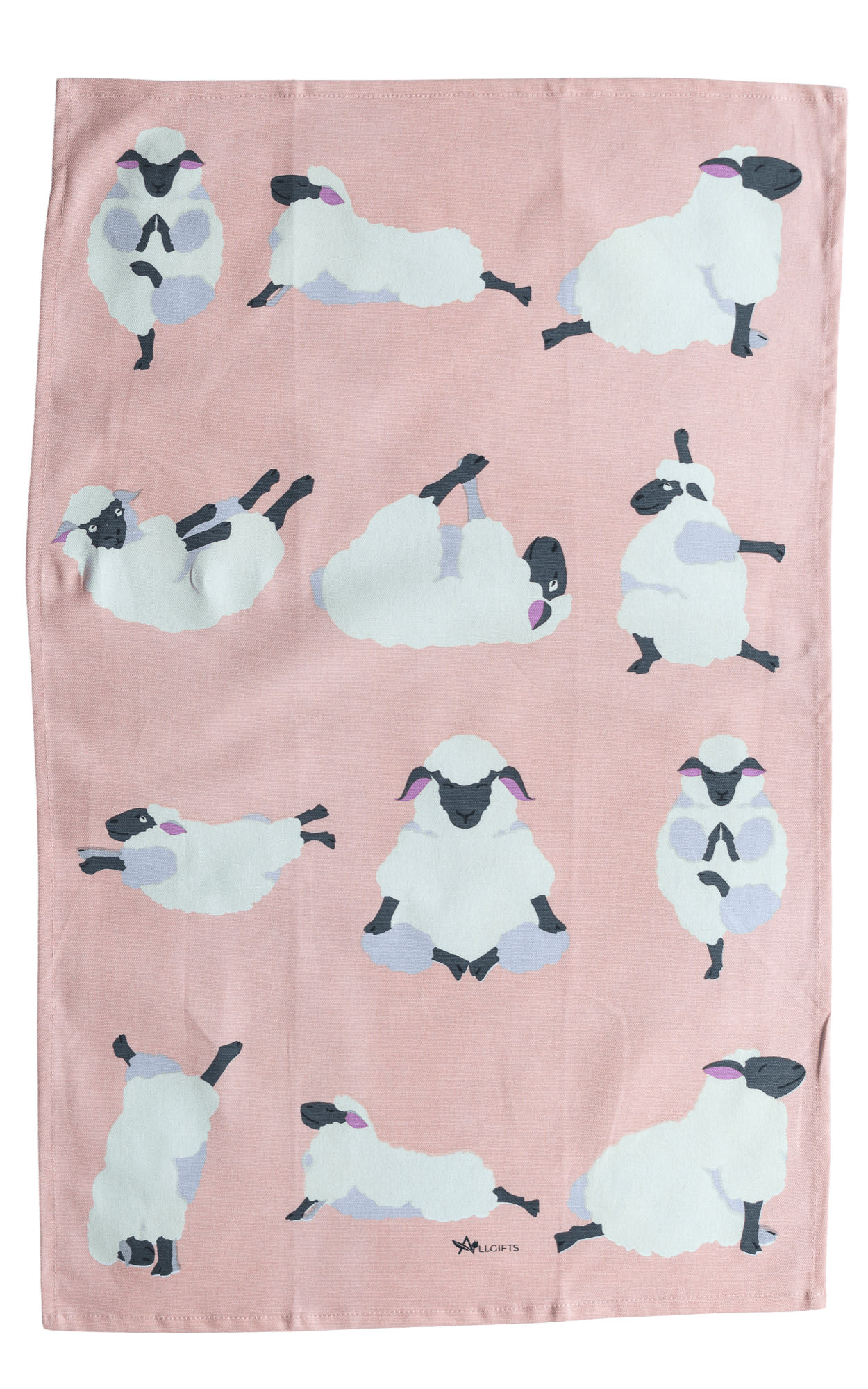 Tea Towel - Yoga Sheep - Land to Coast