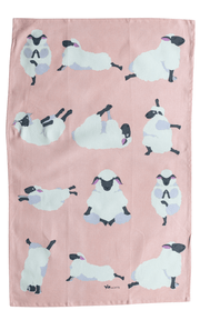 Tea Towel - Yoga Sheep - Land to Coast