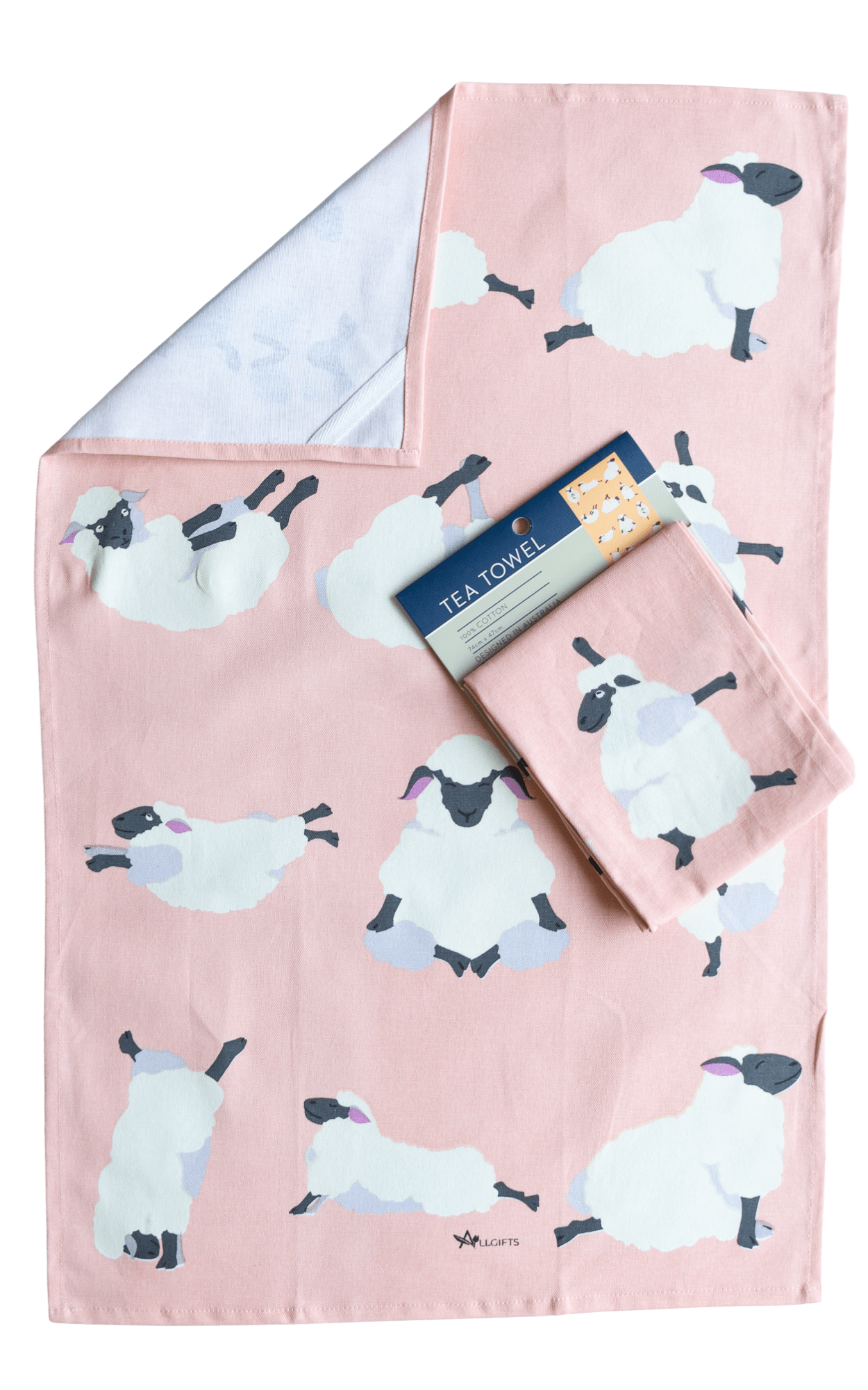 Tea Towel - Yoga Sheep - Land to Coast