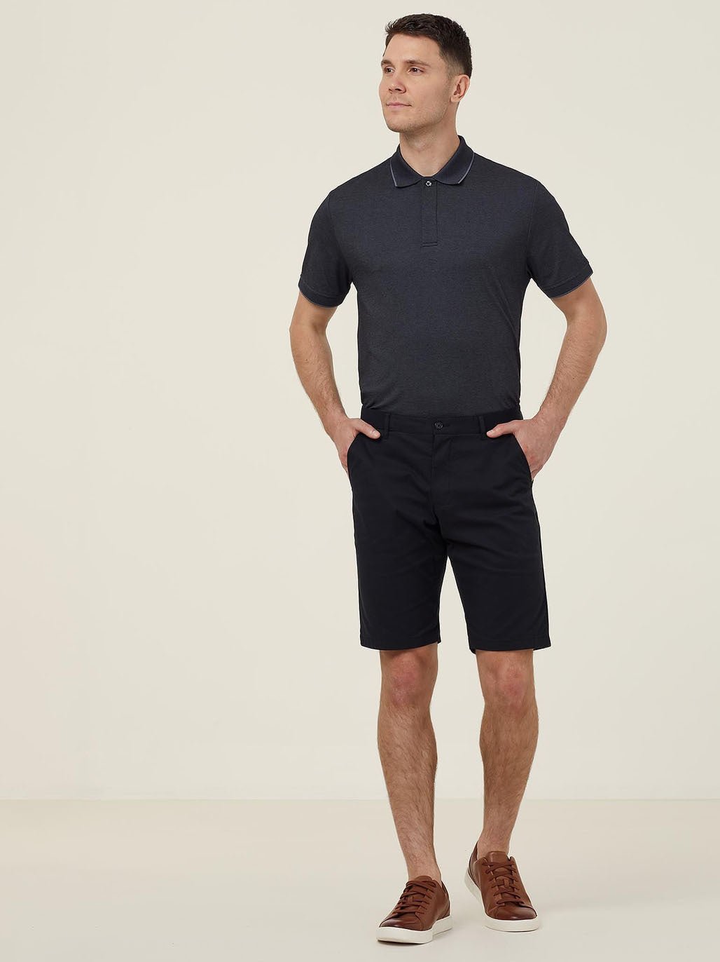 Textured Mens Work Polo Shirt SS Durable Pique Charcoal/Black CATJA4 - Land to Coast