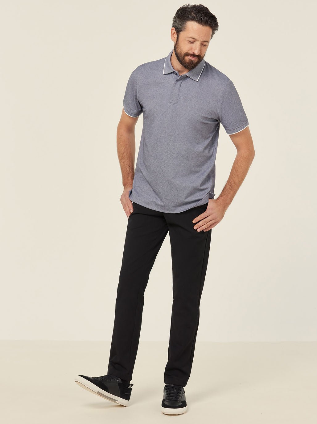 Textured Mens Work Polo Shirt SS Durable Pique Grey CATJA4 - Land to Coast