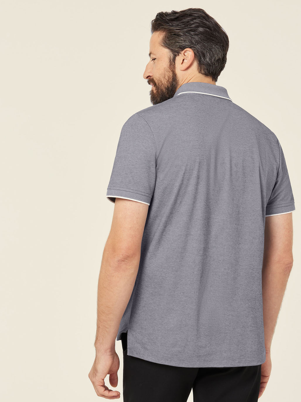 Textured Mens Work Polo Shirt SS Durable Pique Grey CATJA4 - Land to Coast