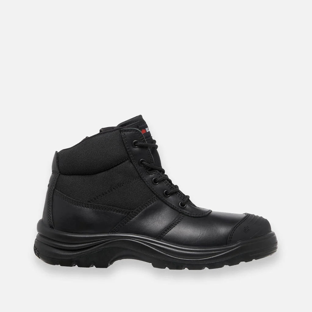 Tradie 5" Zip & Lace Steel Cap Safety Work Boots Black K27150 - Land to Coast