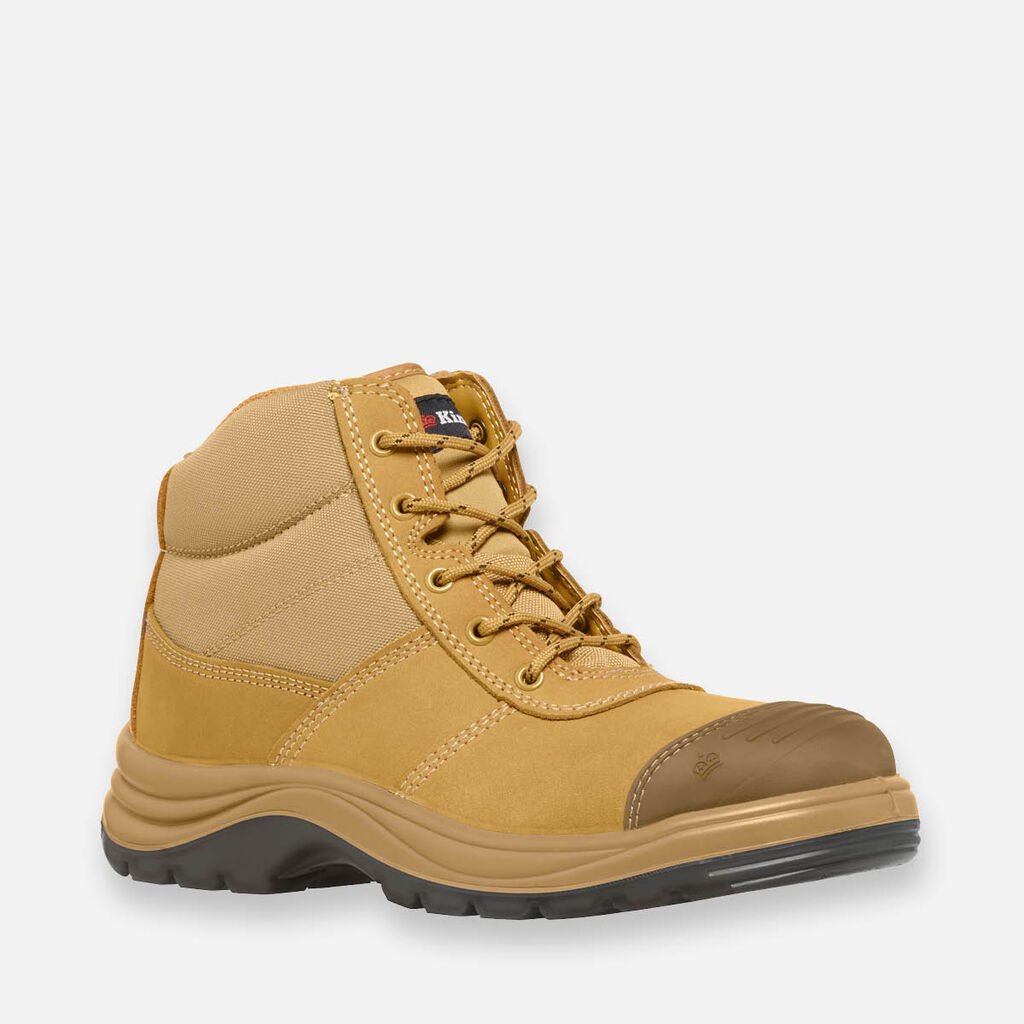 Tradie 5" Zip & Lace Steel Cap Safety Work Boots Wheat K27100 - Land to Coast