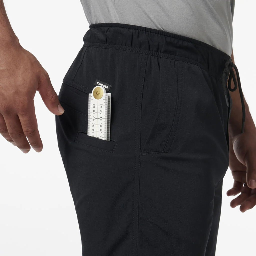 TRD Elastic Waist Work Shorts Black K17009 - Land to Coast