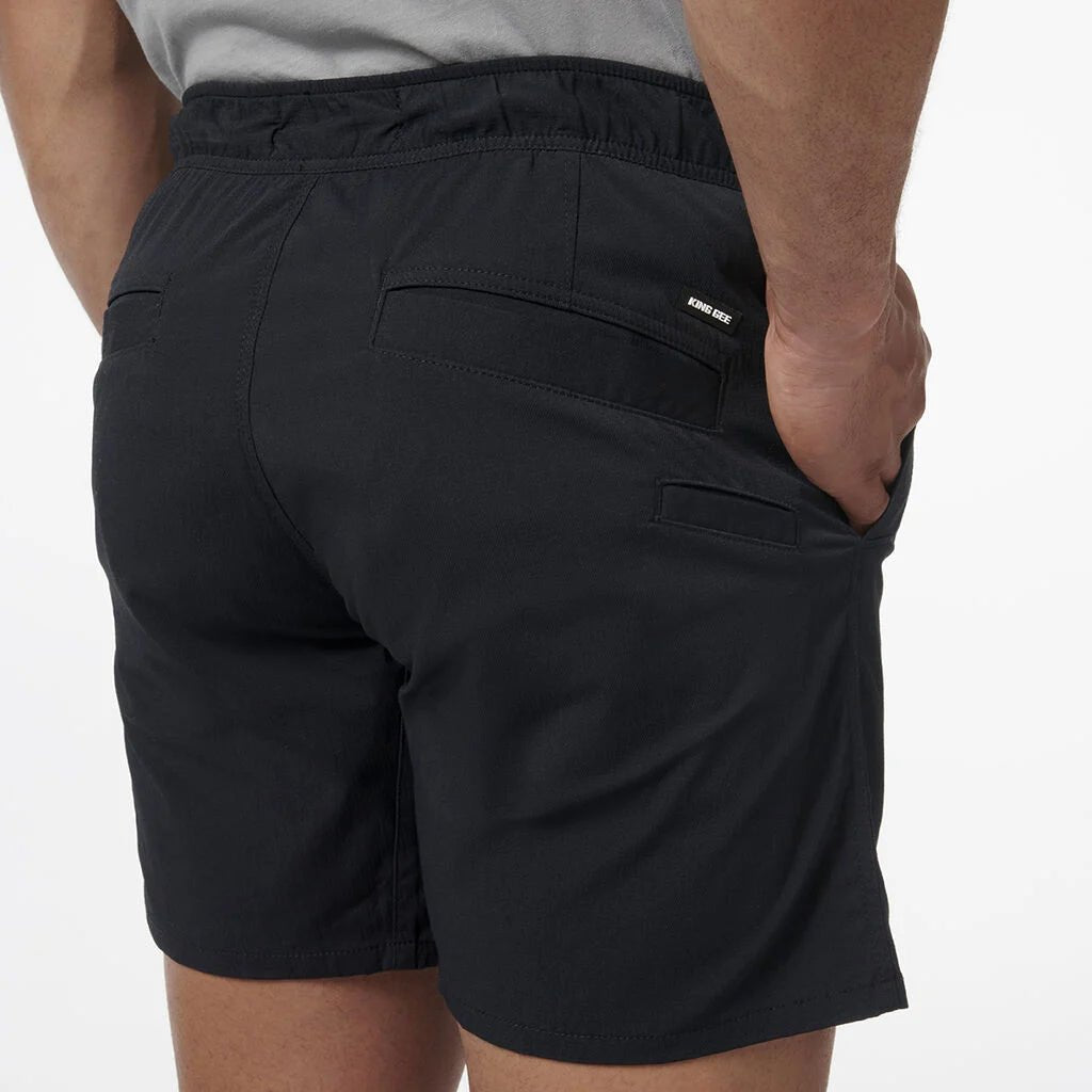 TRD Elastic Waist Work Shorts Black K17009 - Land to Coast