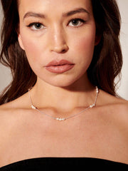 Trio Pearl Sterling Silver Plated Necklace - Land to Coast