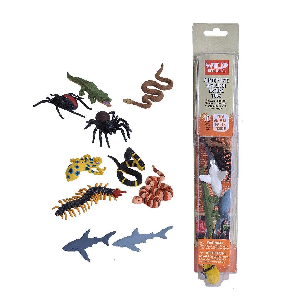 Tube of Australian Deadliest Figurines - Land to Coast