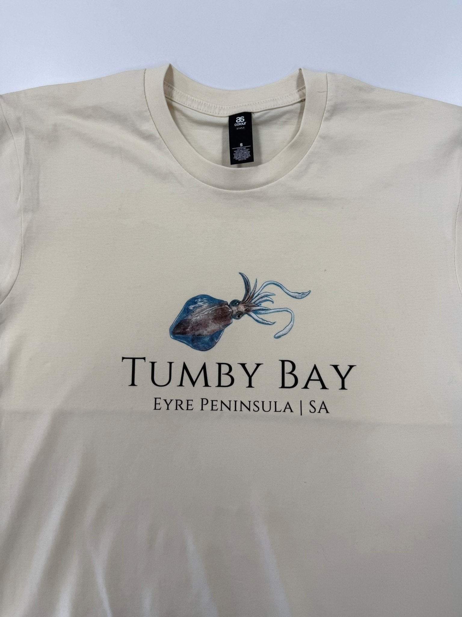 Tumby Bay Calamari Tee Unisex Ecru - Land to Coast