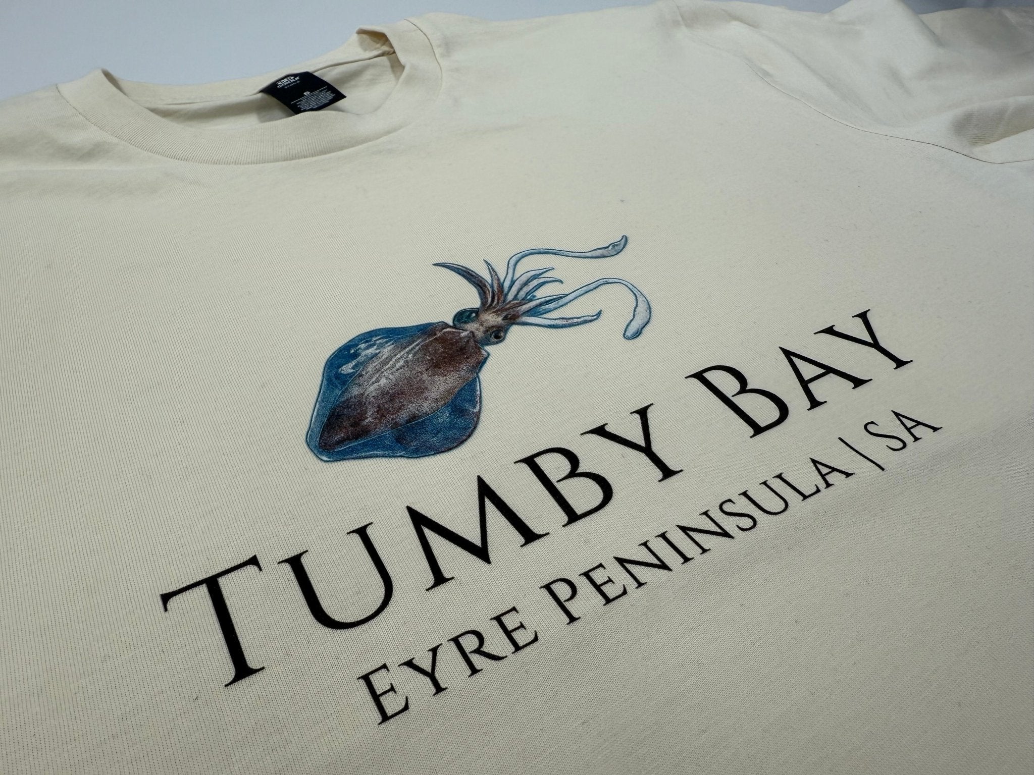 Tumby Bay Calamari Tee Unisex Ecru - Land to Coast