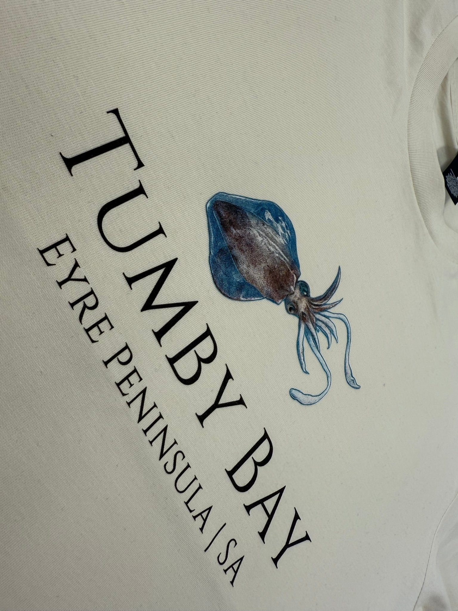 Tumby Bay Calamari Tee Unisex Ecru - Land to Coast