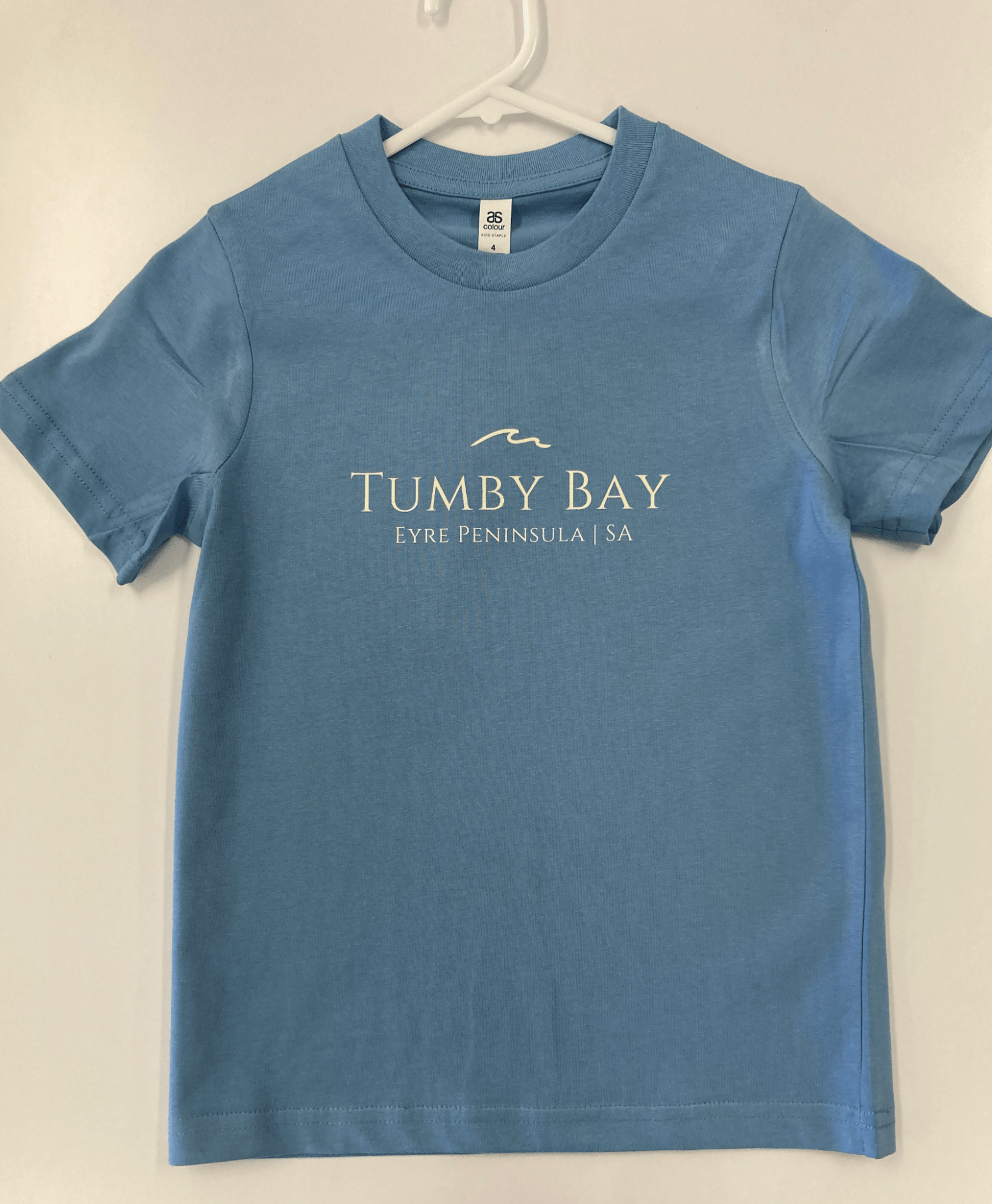 Tumby Bay Core Wave Tee Kids Carolina Blue - Land to Coast