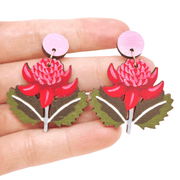 Waratah Australian Wildflower Earrings - Land to Coast