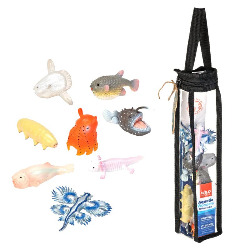 Wild Republic Nature Tubes Aquatic Wonders Figurine - 13" - Land to Coast
