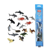 Wild Republic Tube of Aquatic Figurines with Playmat - Land to Coast