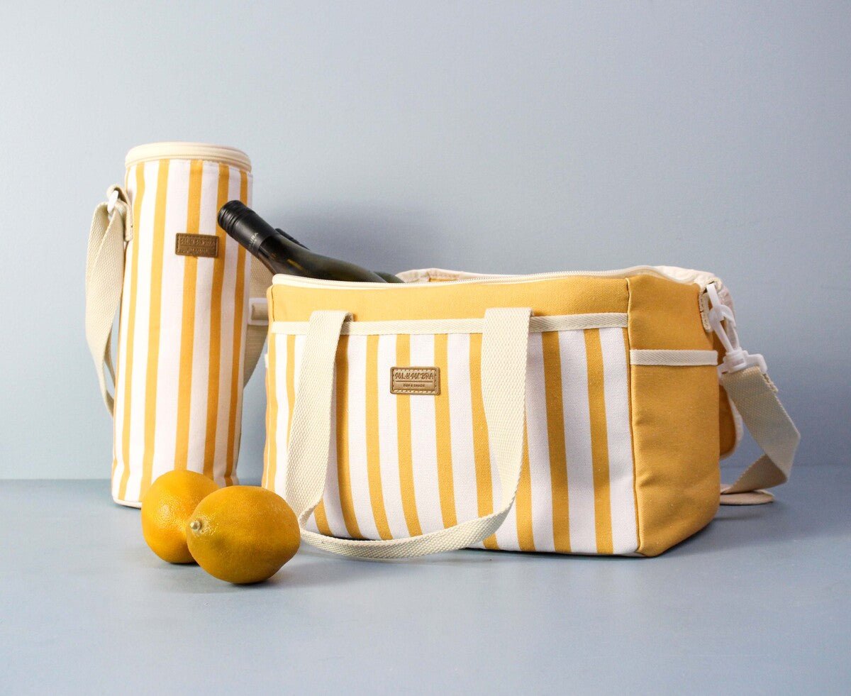Wine Cooler Bag Canvas Sun - Land to Coast